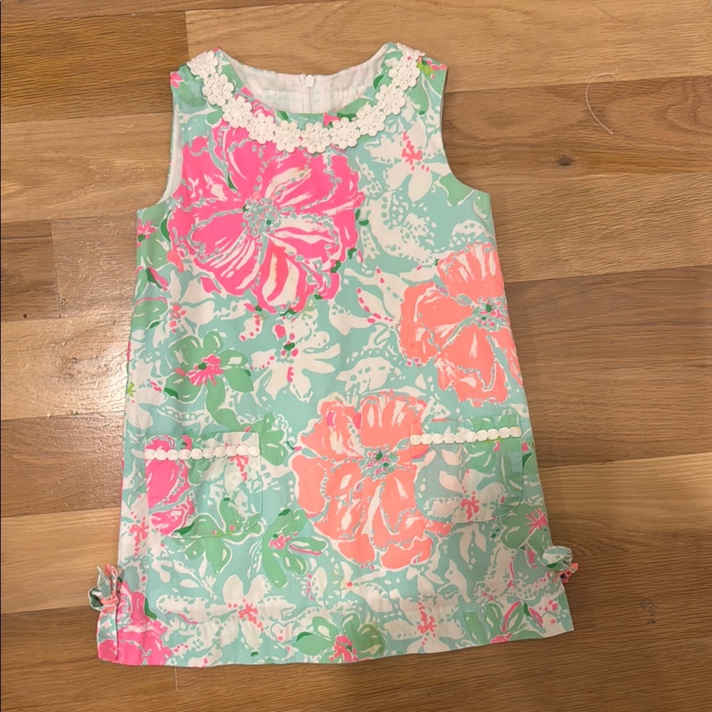 Floral Sleeveless Dress with Pink and Green Pattern | Lily Pulitzer
